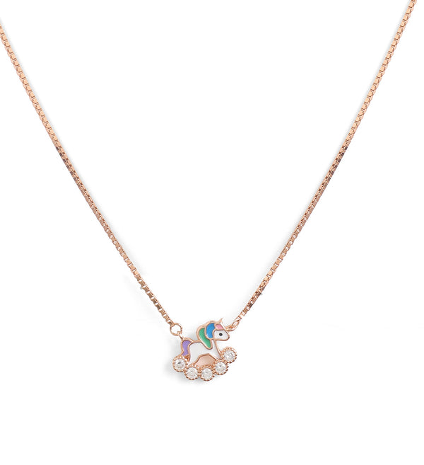 Enamel Unicorn Charm Necklace