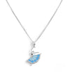 Pirouette Blue Enamel Necklace