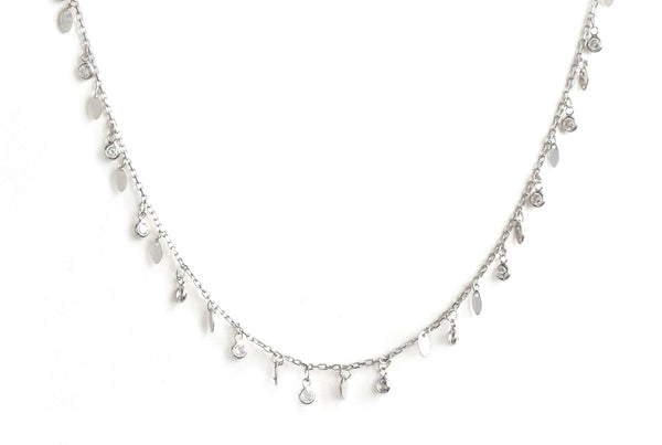 Dangling Disc Charm Necklace