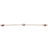 Minimalist Rose Gold Bracelet with Polished Bead Accents