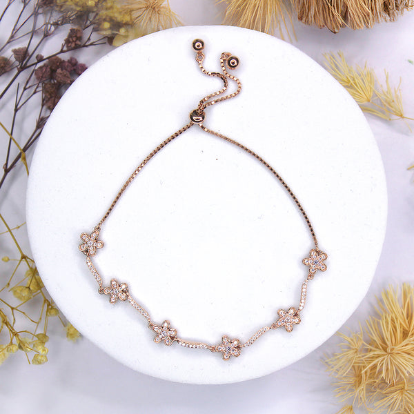 Dainty Floral Gold Bracelet