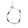 Infinity Bracelet with Black Beads