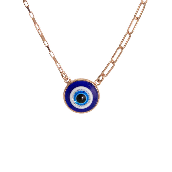 Minimal Evil Eye Protection Necklace