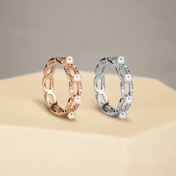 Pearl Link Elegance Ring