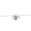 Gold Charm Bracelet with Pave Detailing