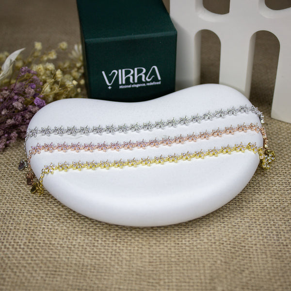 Delicate Floral Tennis Bracelet