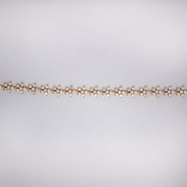 Delicate Floral Tennis Bracelet