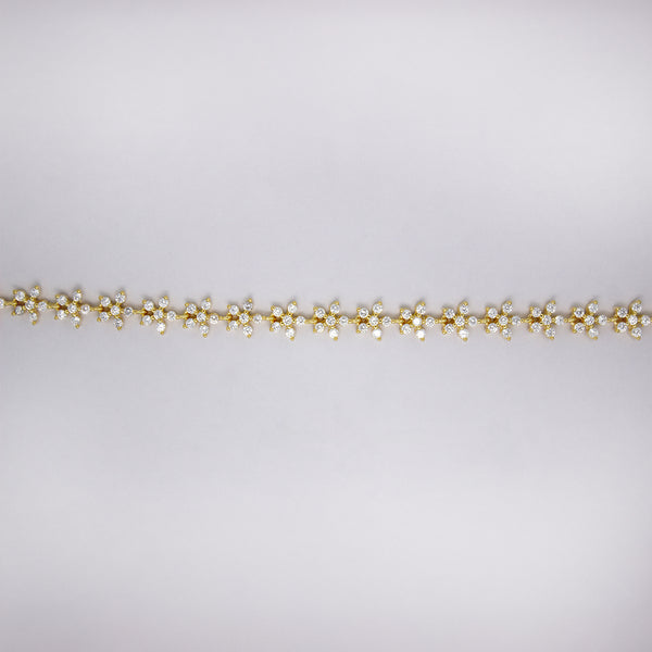 Delicate Floral Tennis Bracelet