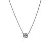 Square Solitaire Pendant Necklace