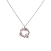 Rosé Bloom Circle Necklace
