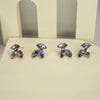 Marquise-Cut Blue Crystal Earrings