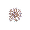 Floral Snowflake Stud Earrings - Elegant Rose Gold with SPARKLING STONE STUDDED