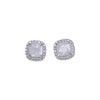 Elegant Cushion-Cut Opal Stud Earrings