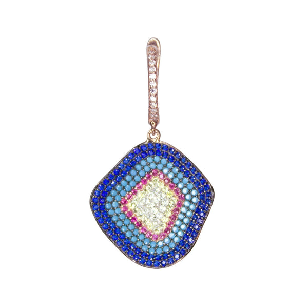 Vibrant Mosaic Drop Earrings