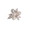 Pearl & Zirconia Floral Studs - RoseGold