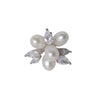 Pearl & Zirconia Floral Studs - Silver