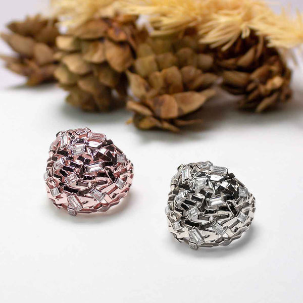 Sculpted Cluster Statement Ring