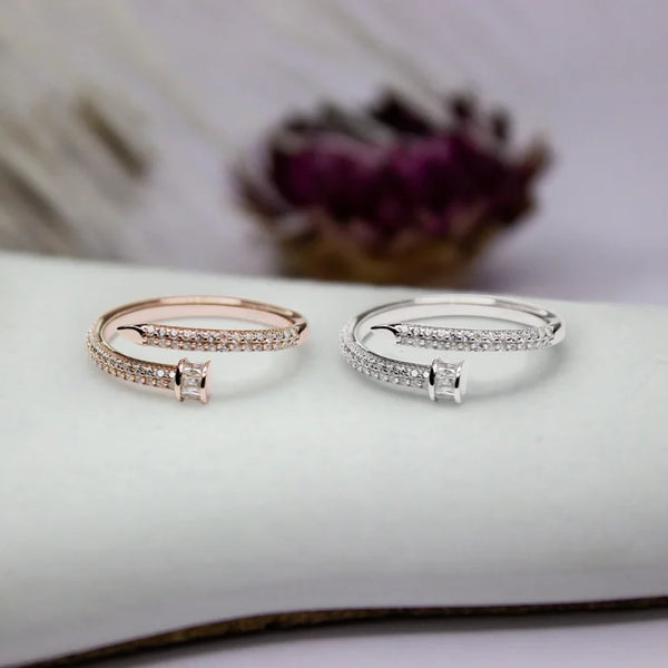 Pavé Nail Wrap Open Ring