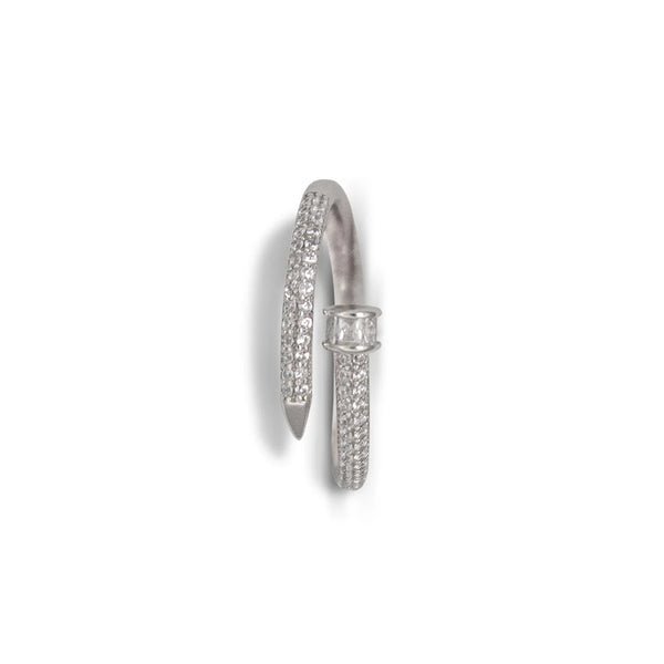 Nail Wrap Ring - Silver