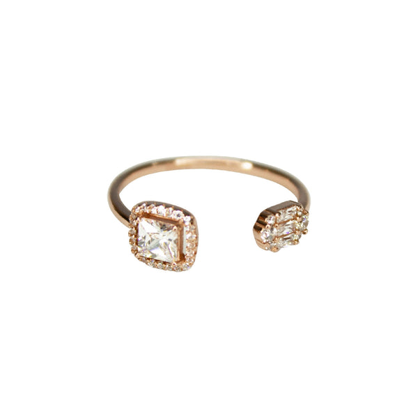 Adjustable Open Halo Ring - RoseGold