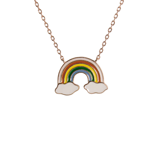 Rainbow Cloud Charm Necklace