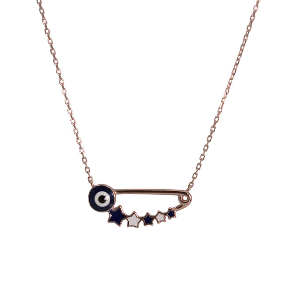 Lucky Star Evil Eye Pendant Necklace