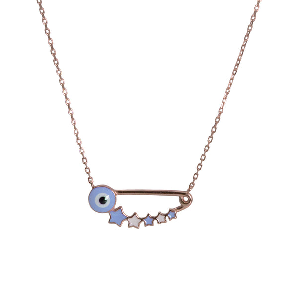 Lucky Star Evil Eye Pendant Necklace