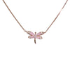 Pink Dragonfly Pendant Necklace