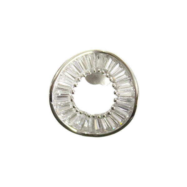 Modern Geometric Baguette Crystal Stud Earrings