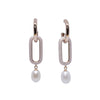 Rose Gold Pearl Drop Earrings
