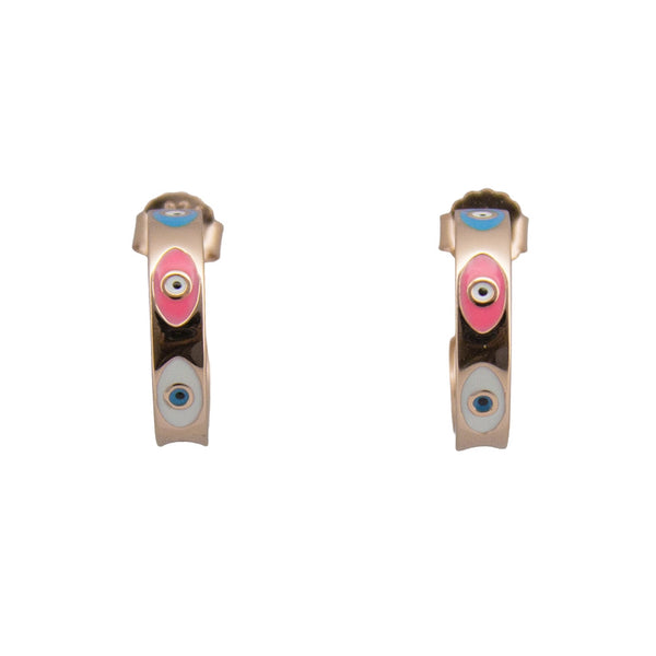 Evil Eye Hoop Earrings – Stylish Protection & Elegance