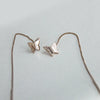 Delicate Gold Butterfly Threader Earrings