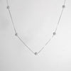 Elegant Pave Ball Station Necklace