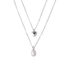Heart & Pearl Layered Elegance Necklace