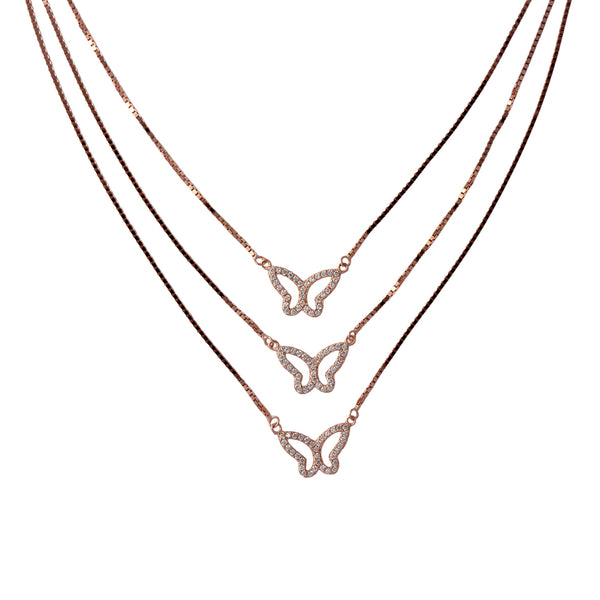 Sparkling Butterfly Pendant Necklace