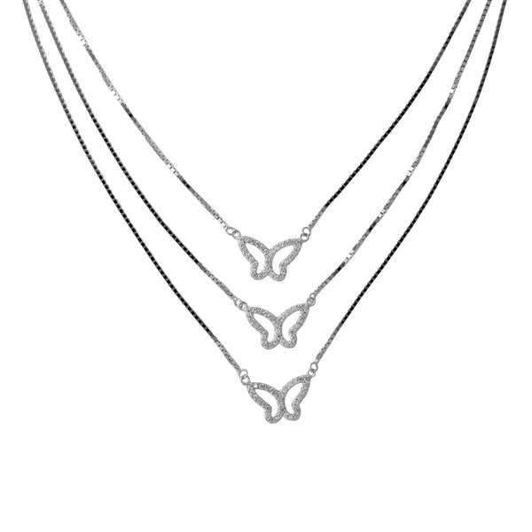 Sparkling Butterfly Pendant Necklace
