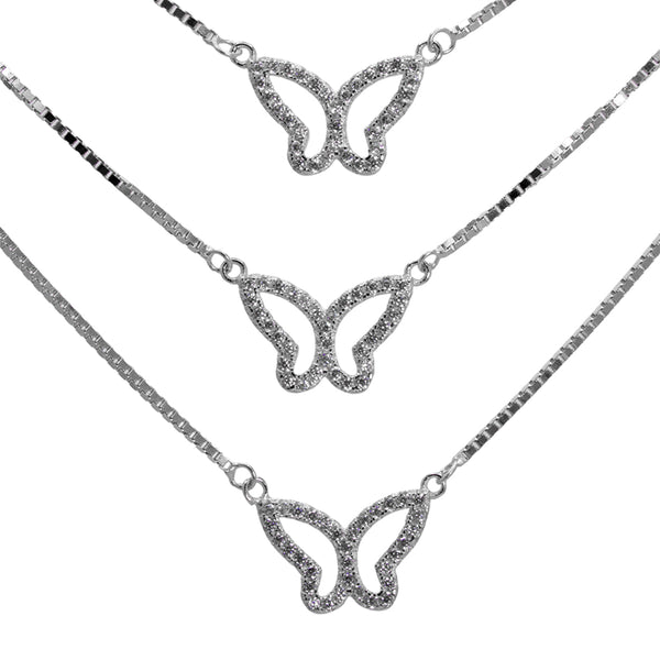 Sparkling Butterfly Pendant Necklace