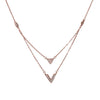 Layered V Pendant Necklace – Dual Chain Design