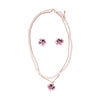 Pearl Blossom Enamel Floral Necklace Set