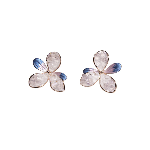 Crystal Bloom Enamel Floral Necklace Set