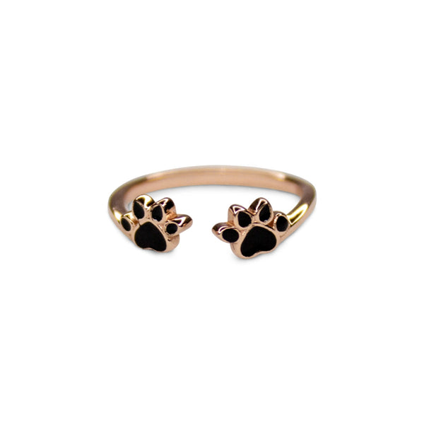 Paw Print Open Ring - RoseGold