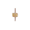 Oval stone Solitaire Ring - Yellow