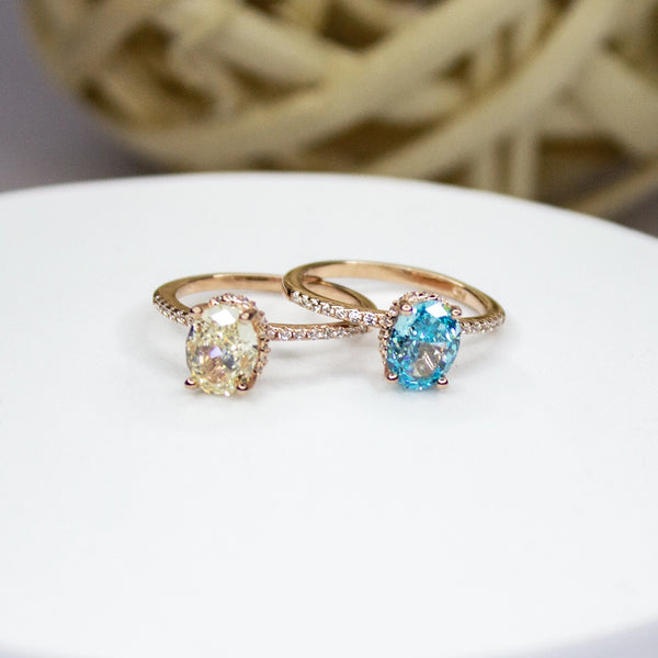 Oval Solitaire Spark Ring