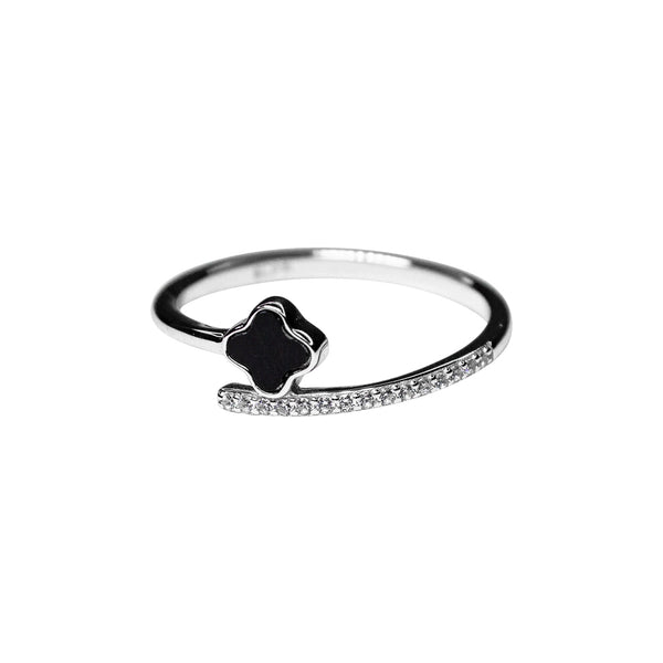 Clover Wrap Ring - Silver, 8