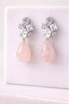 Rose Quartz Aurora CZ Drop Danglers