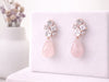 Rose Quartz Aurora CZ Drop Danglers