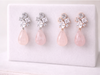 Rose Quartz Aurora CZ Drop Danglers