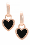 Heart Charm Hoop Earrings