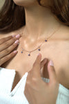 Evil Eye Enamel Ball Chain Necklace