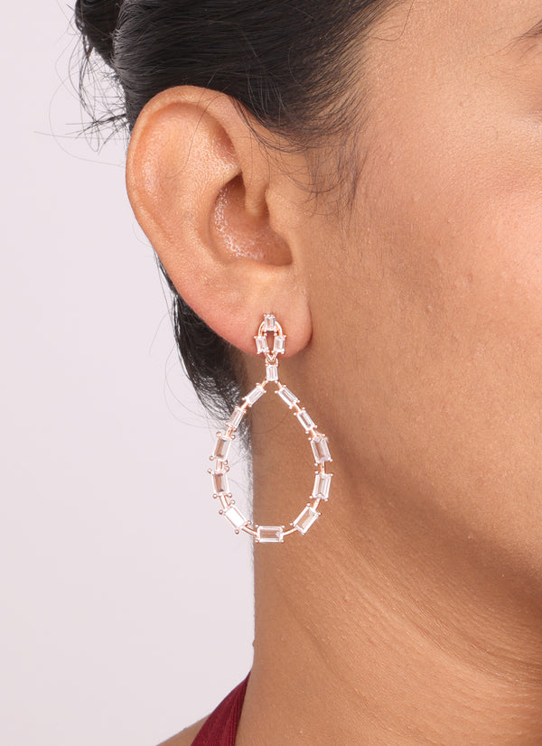 Lumi Teardrop Baguette Dangler Earrings